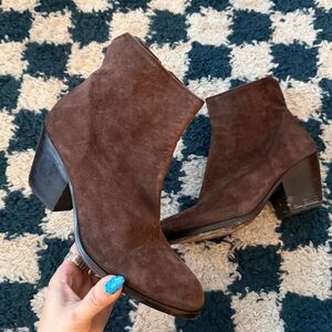 To Boot New York Women's Elena Henna Suede Almond Toe Ankle Boots Size 8.5